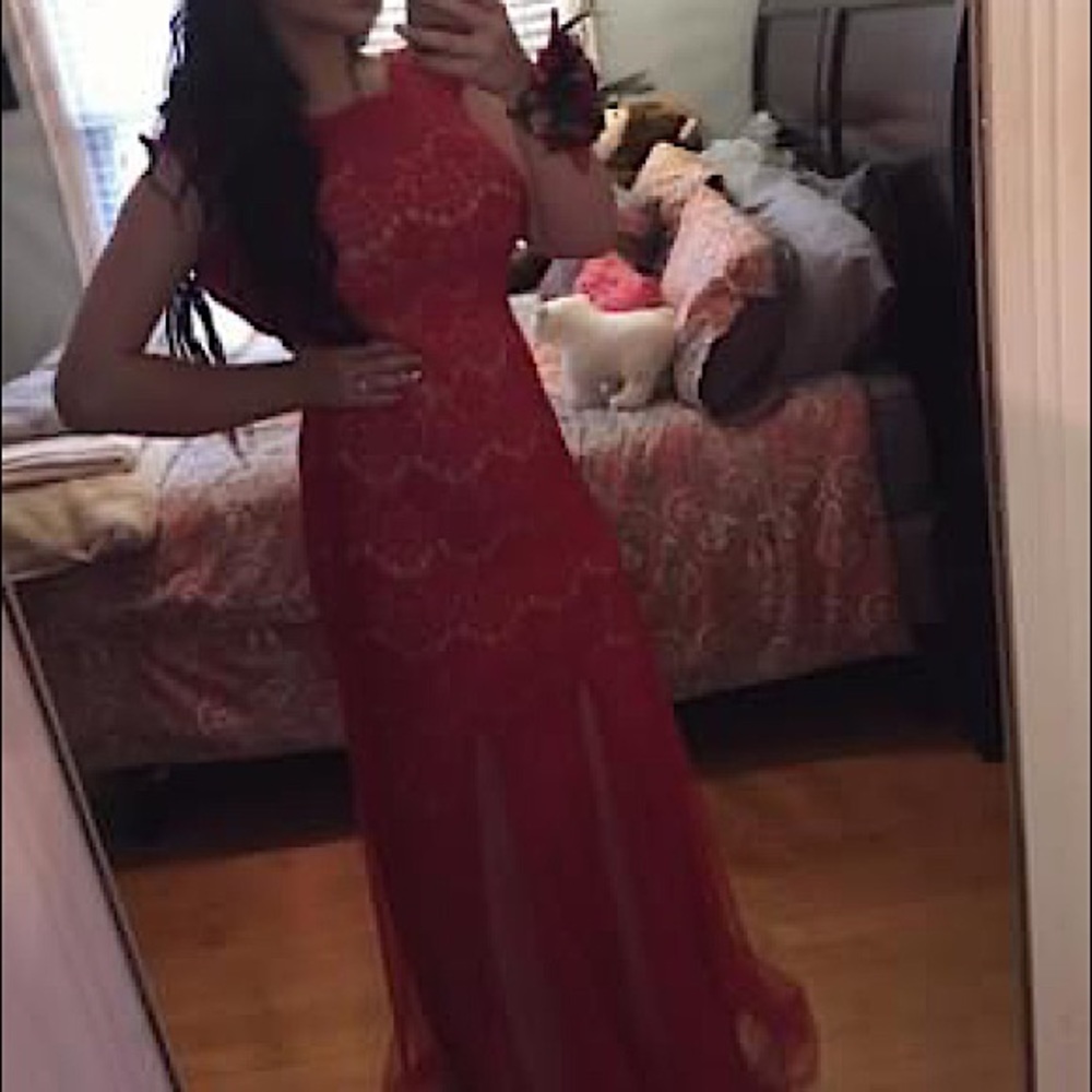Red Mermaid Style Dress